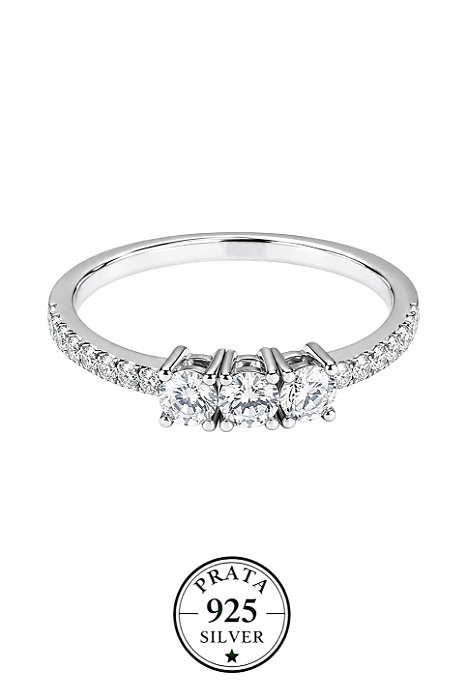 Anel Diamond Degrade Prata925