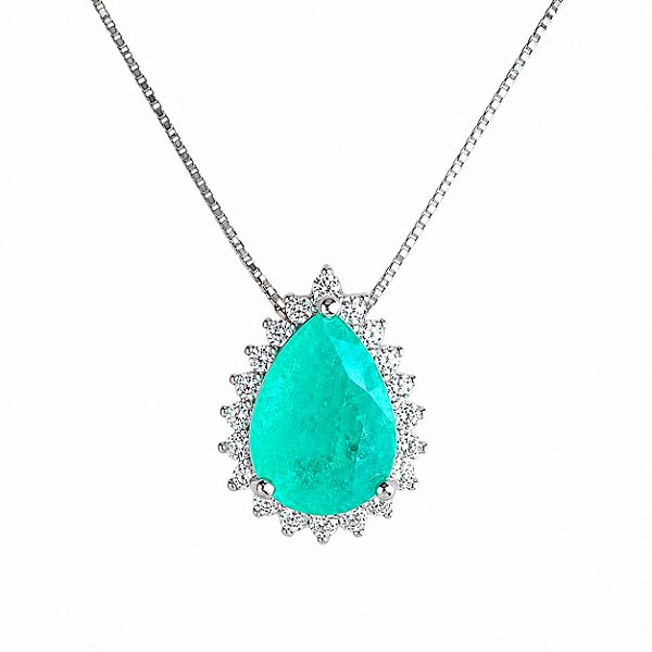 Colar Gota Prata925 Midi Turmalina Princesa