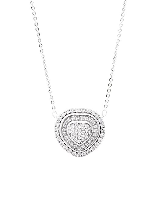 Colar coração Cravejado e Canutilho