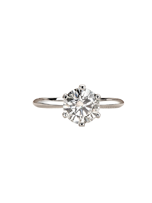 Anel Solitário Moissanite Prata925 8mm