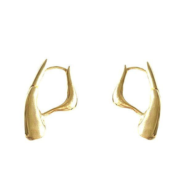 Brinco Argola Gota Gold Maciça Organic