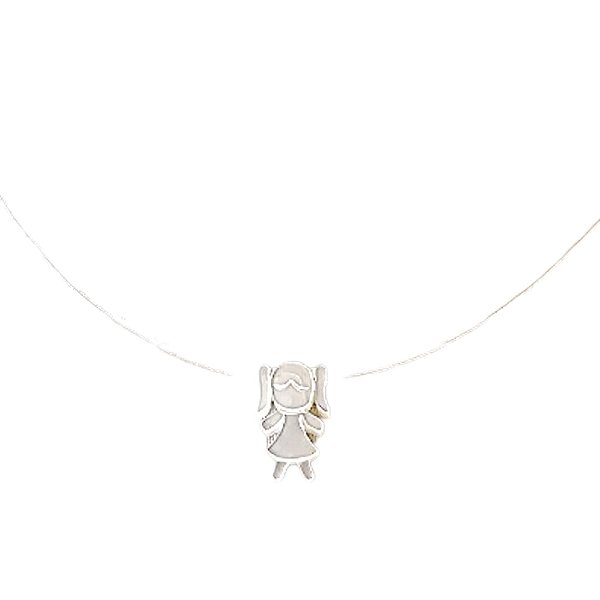 Colar Menina Madrepérola Fio de Nylon