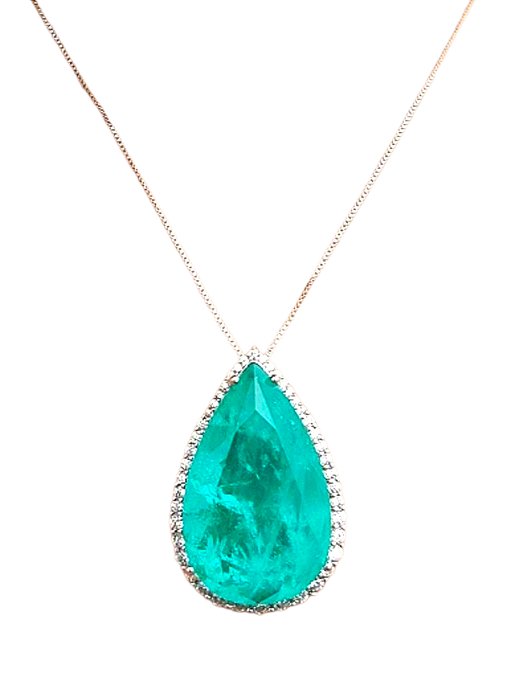 Colar gota Turmalina Fusion Premium Cravejada