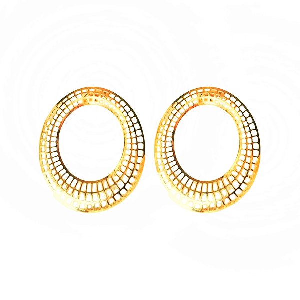 Brinco Argola Oval Trama