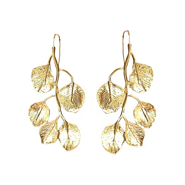 Brinco Ramo Texturizado Gold