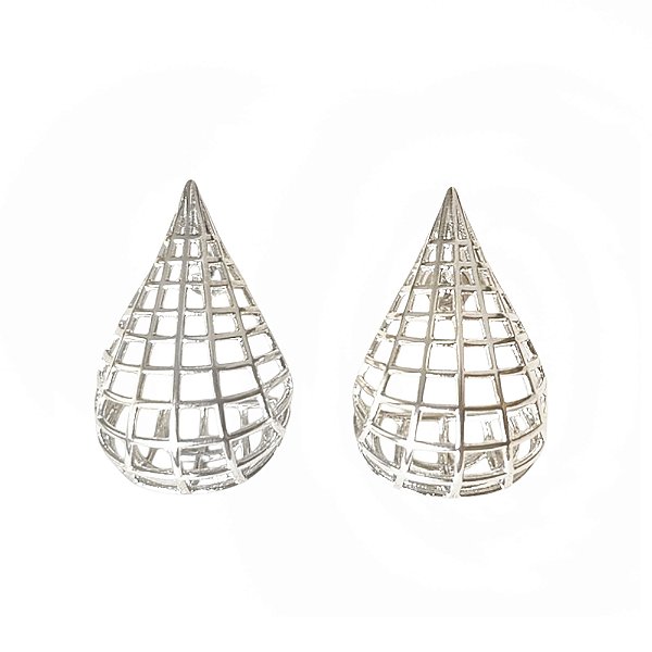 Brinco Gota Trama Rodio