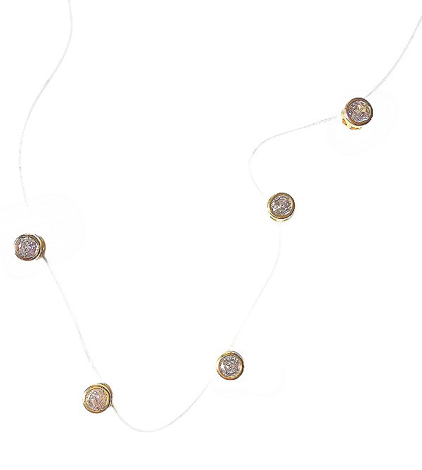 Colar Fio de Nylon Ponto de Luz Gold