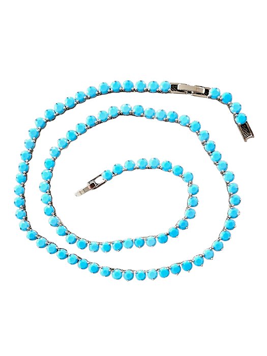 Colar Riviera Turquesa 3garras