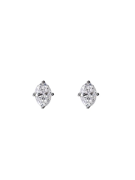 Brinco Moissanite Oval Prata925 7mm