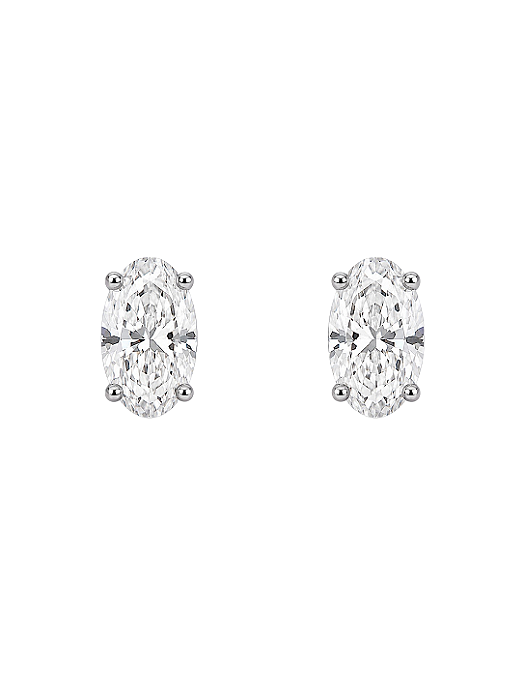 Brinco Moissanite Oval Prata925 7mm