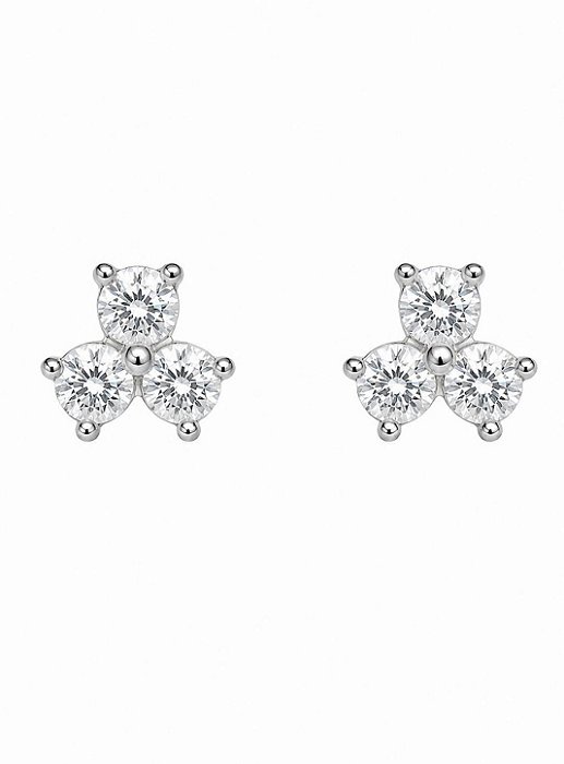 Brinco Moissanite Flor Prata925