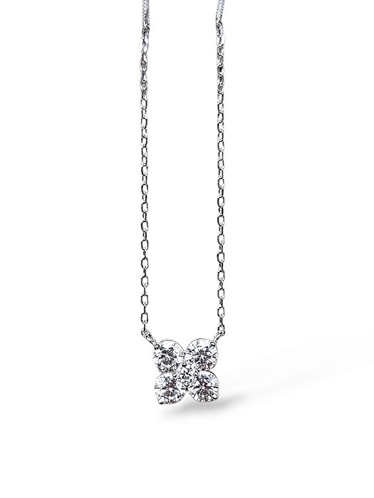 Colar Moissanite Trevo Prata925