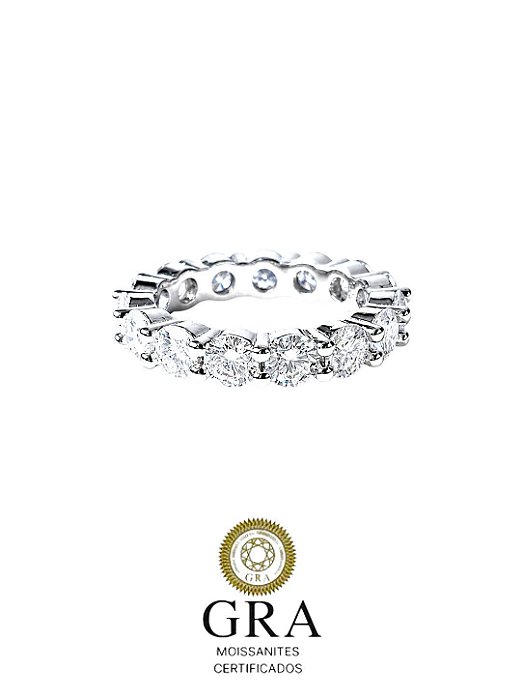 Anel Moissanite Aparador de Aliança Prata925