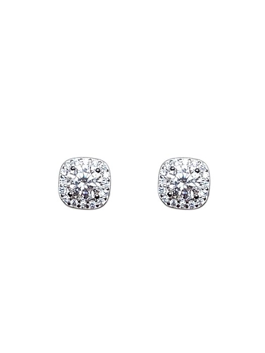 Brinco Moissanite Ponto de Luz Cravejado 7mm Prata925