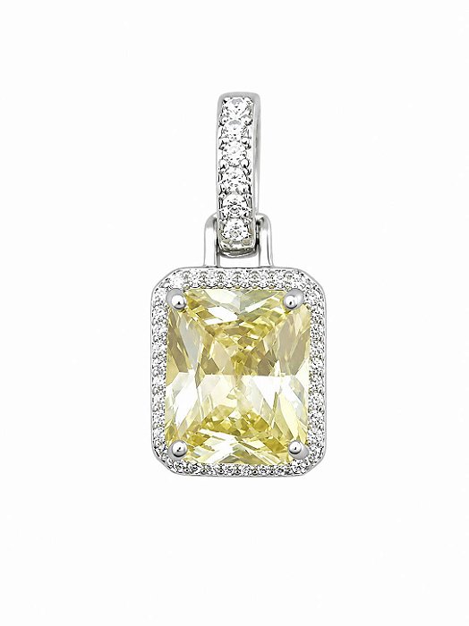 Pingente Yellow Fancy Cravejado 20mm