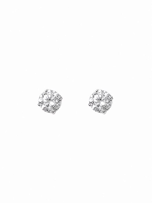 Brinco Moissanite Ponto de Luz Prata925 6mm