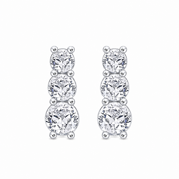 Brinco Moissanite Trio Prata925
