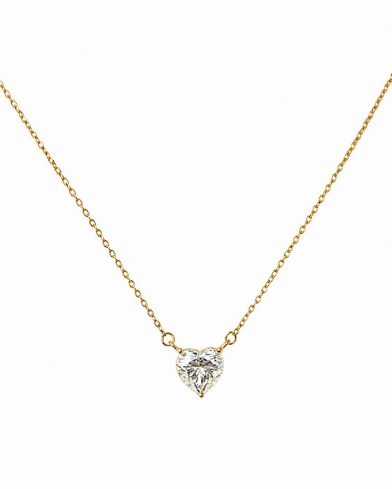 Colar Moissanite Coração Gold