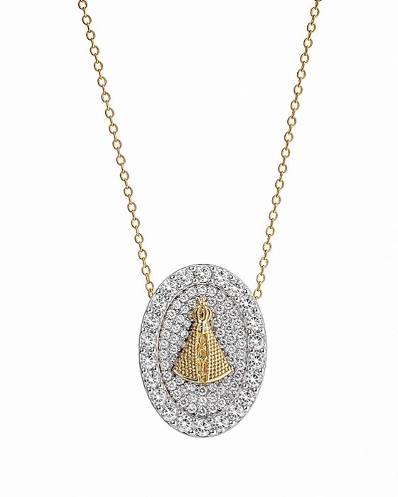 Colar Nossa Senhora Aparecida Cravejada