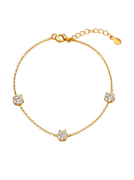 Pulseira Moissanite Trio Gold