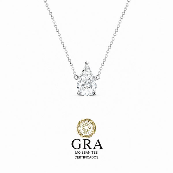 Colar Moissanite Ball Prata925