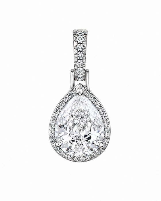 Pingente Gota Cravejada Prata925