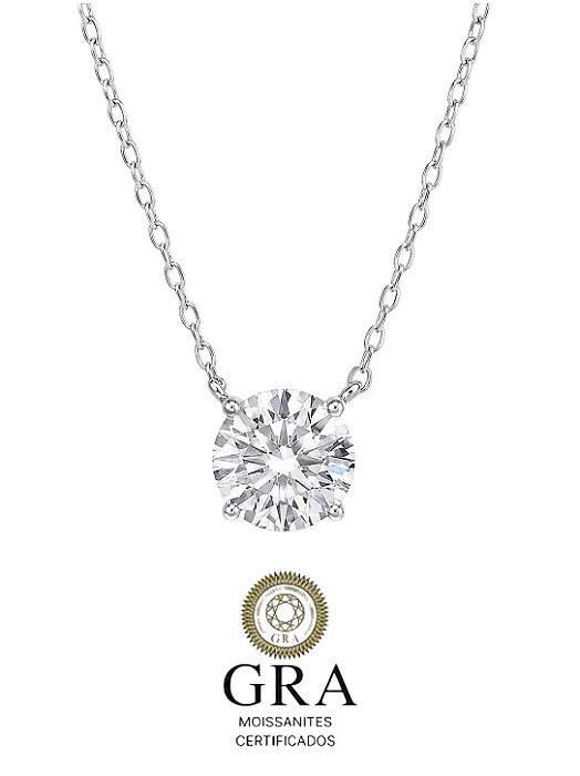 Colar Moissanite Ball 11mm Prata925