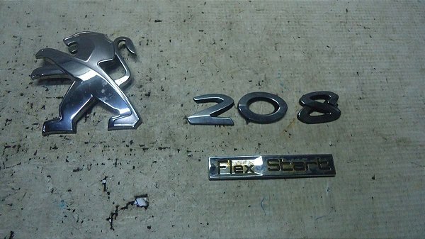 Kit Emblemas Adesivos Da Tampa Traseira Peugeot 208 2015