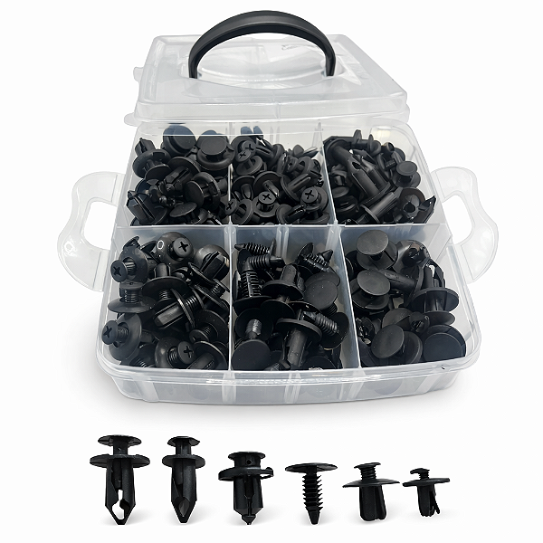 Kit 190 Presilhas Grampo Clips Automotivo Carro Painel Forro