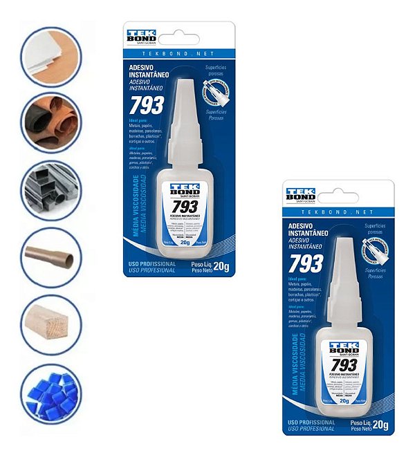 2x Adesivo Cola Super Bonder Ultra Forte 20g Antientupimento