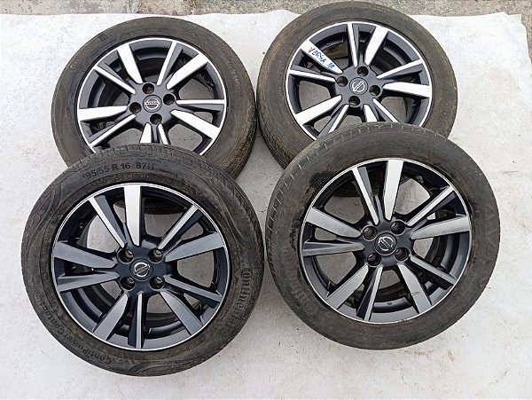 JOGO DE RODAS COM PNEU 195/55 16 ORIGINAL NISSAN VERSA 2018