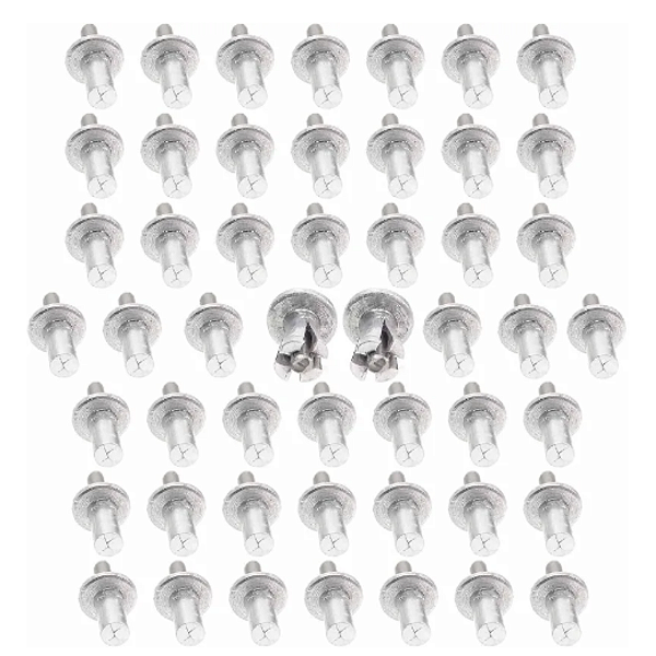 REBITES FIXADORES GRAMPOS EM ALUMINIO 7MM - KIT 100 PEÇAS