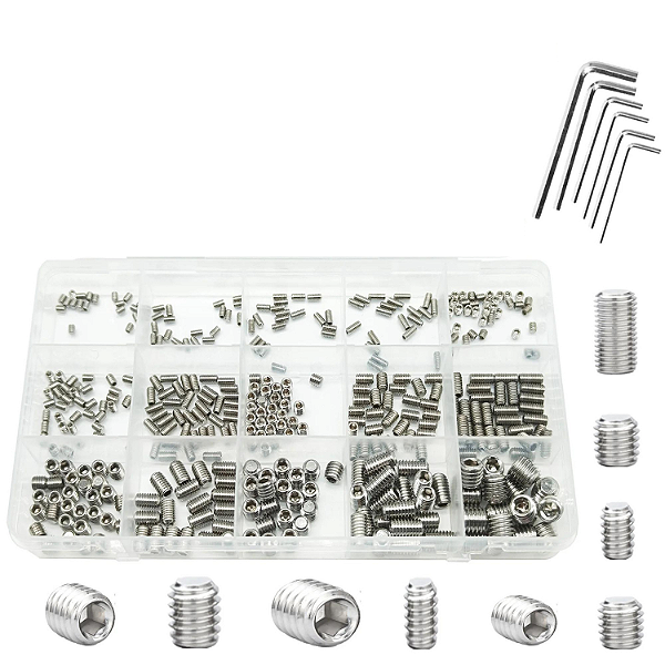 400 PARAFUSO SEM CABEÇA CHAVE ALLEN M2,5 M3 M4 M5 M6 M8 INOX