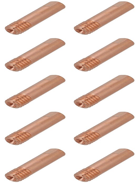 Bico Contato 0.8mm M6x25 Tocha Solda Mig Com 10 Un