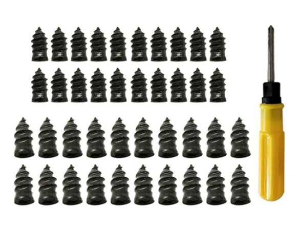 KIT REPARO PNEU PREGOS BORRACHA A VACUO MACARRAO 40 PEÇAS