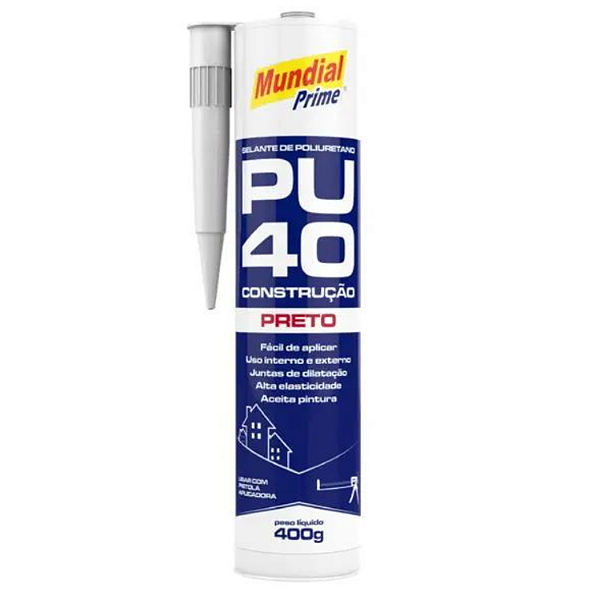 SELANTE PU POLIURETANO MUNDIAL PRIME 400G COR:PRETO