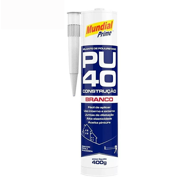 SELANTE PU POLIURETANO MUNDIAL PRIME 400G COR:BRANCO