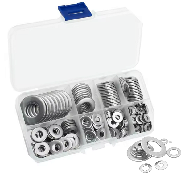 KIT 270 ARRUELAS AÇO INOX NÃO ENFERRUJA VARIOS TAMANHOS
