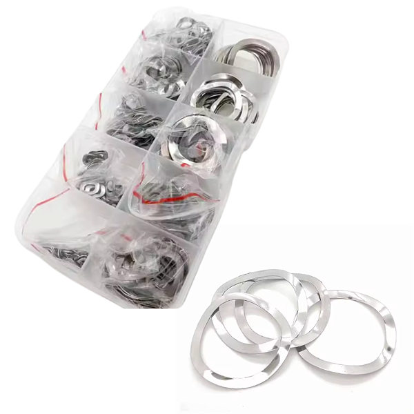 KIT 350 ARRUELAS 3 ONDAS ONDULADAS INOX m3 m4 a m12 m16 m19