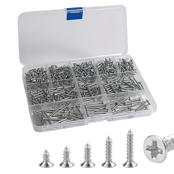 KIT 610 PARAFUSOS PHILIPS CABEÇA CHATA PLANA INOX M3