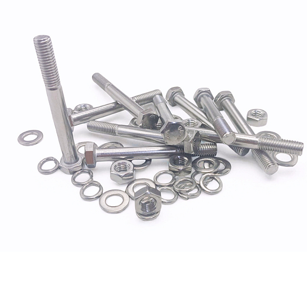 KIT 5 PARAFUSOS MEIA ROSCA PARCIAL SEXTAVADO INOX M10*80MM