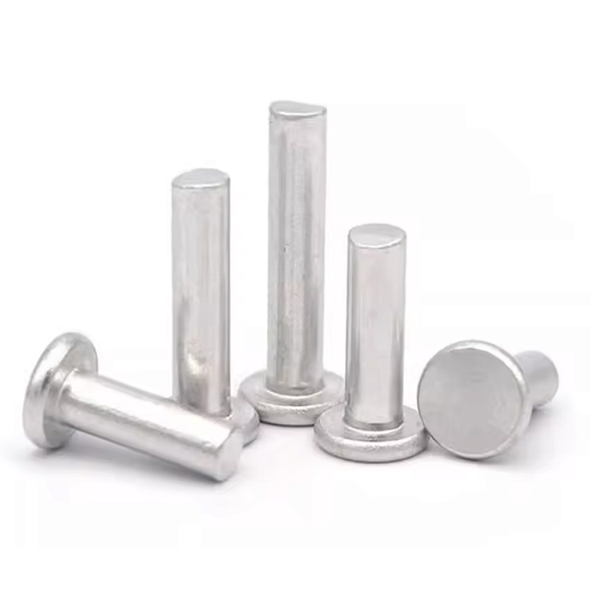 KIT 20 REBITES GRAMPOS MACIÇOS M6 30MM CABEÇA CHATA ALUMINIO