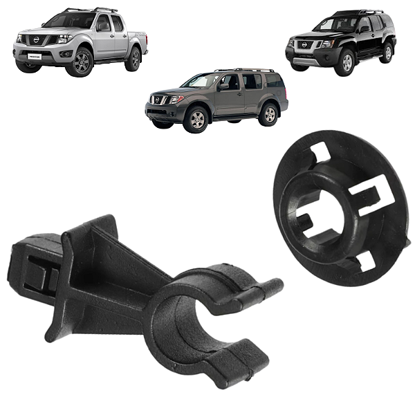 BUCHA E TRAVA GRAMPO GANCHO CAPO NISSAN FRONTIER PATHFINDER