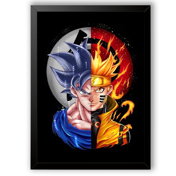 quadro Mosaico Goku e Naruto Full Hd - Escorrega o Preço