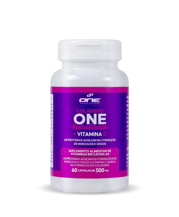 One Colágeno Hidrolisado + Vitamina C     1 fraco com 60 cápsulas