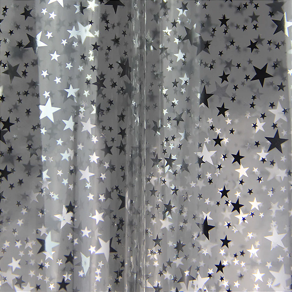 Cristal Estrela - Preto  1/2 Metro