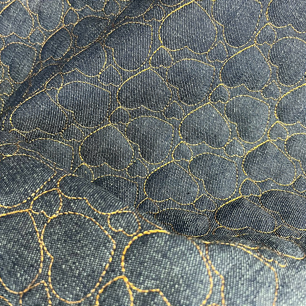 Metalassê Jeans Coração  - 1/2 Metro