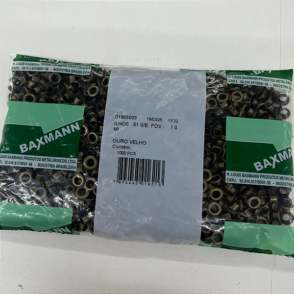ILHOS OURO VELHO BAXMANN 51/ PCTE 1.000 UNIDADE