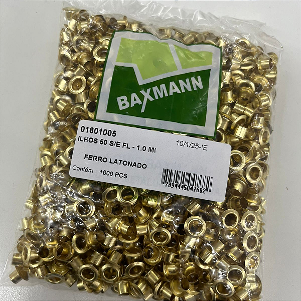 ILHOS DOURADO BAXMANN 50 / PCTE 1.000 UNIDADE