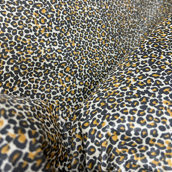 Cetim Estampado - Onça 1/2 Metro